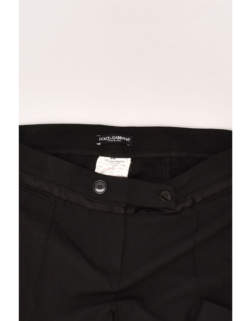 DOLCE & GABBANA Womens Casual Trousers IT 44 Medium W32 L26  Black | Vintage Dolce & Gabbana | Thrift | Second-Hand Dolce & Gabbana | Used Clothing | Messina Hembry 