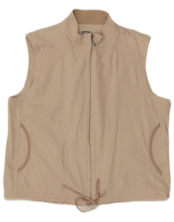 Lerros Womens Gilet IT 42 Medium Beige Cotton