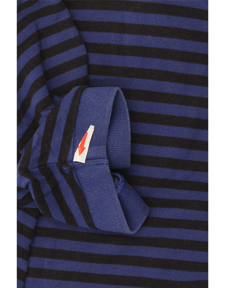 Nike Mens Inter Milan Polo Shirt Medium Navy Blue Striped Cotton