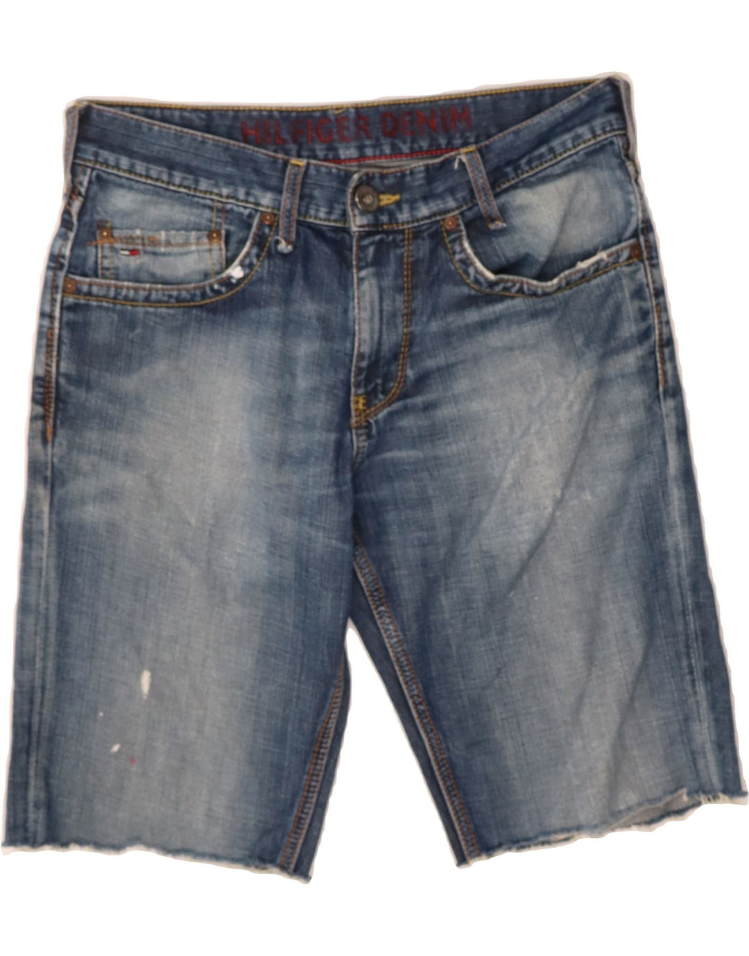 TOMMY HILFIGER Mens Denim Shorts W30 Medium Blue Cotton Vintage Tommy Hilfiger and Second-Hand Tommy Hilfiger from Messina Hembry 