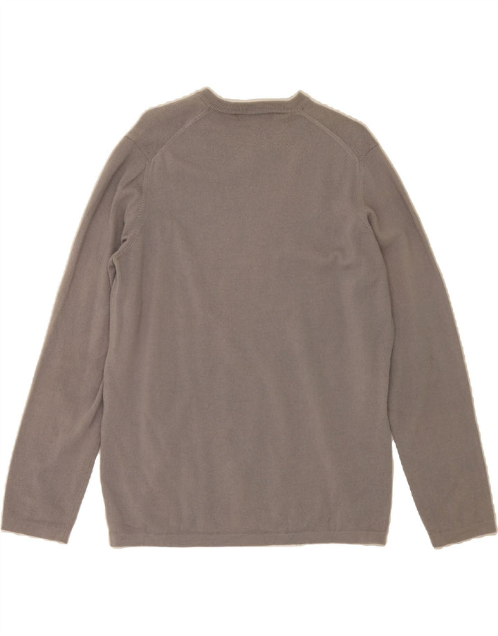 ICEBERG Womens V-Neck Jumper Sweater UK 16 Large Grey Wool Vintage Iceberg and Second-Hand Iceberg from Messina Hembry 