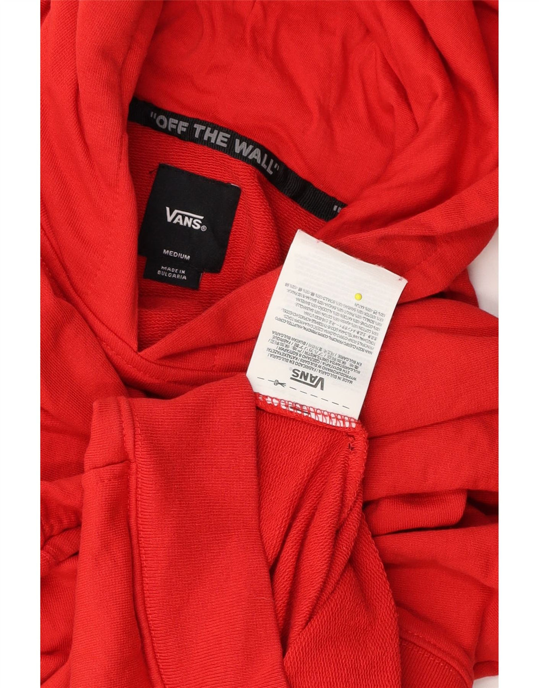 Vans Boys Graphic Hoodie Jumper 10-11 Years Medium Red Cotton