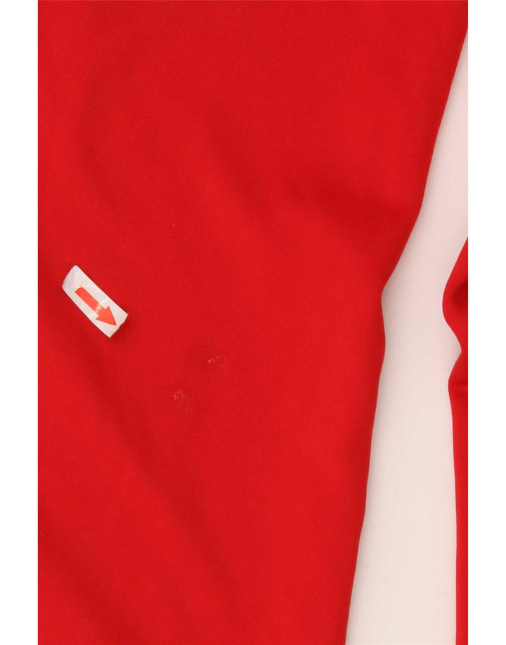 Adidas Boys Tracksuit Trousers 13-14 Years Red Colourblock Polyester