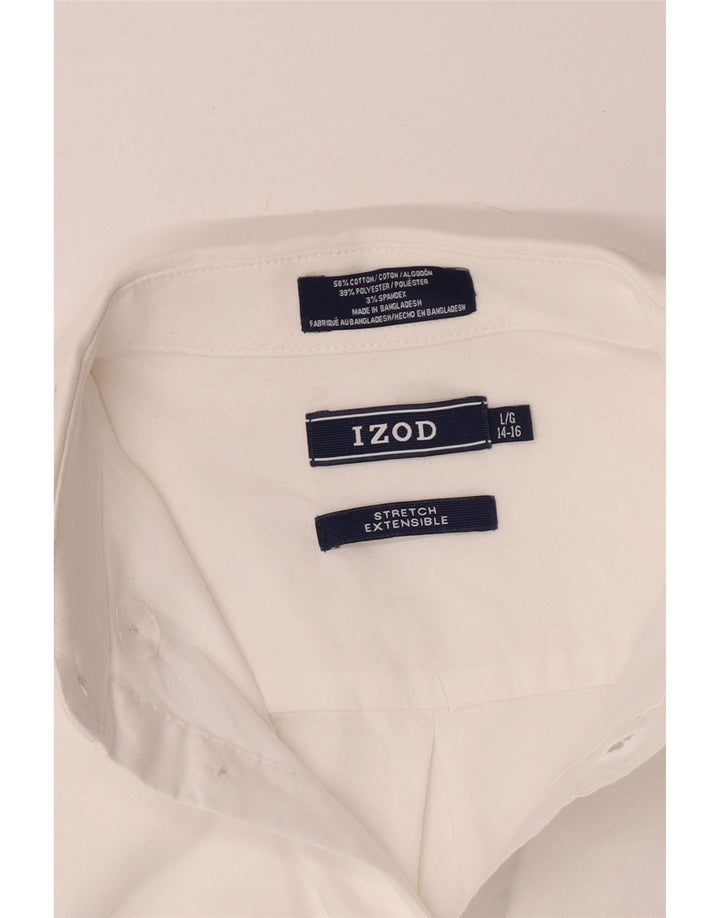 Izod Boys Shirt 14-15 Years Large White Cotton