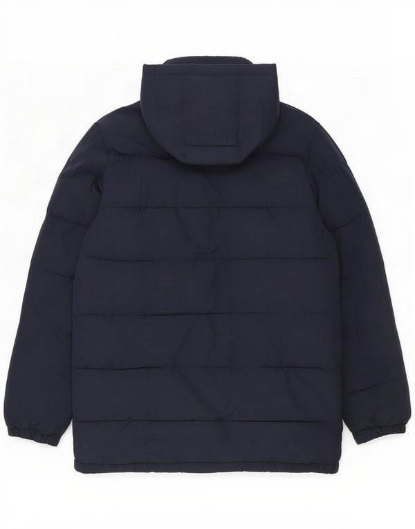 Farah Boys Hooded Padded Coat 14-15 Years Navy Blue Polyester