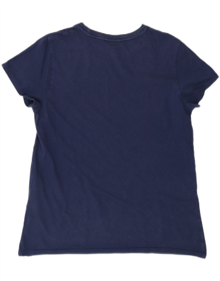 Levi's Womens T-Shirt Top UK 16 Large Navy Blue Cotton