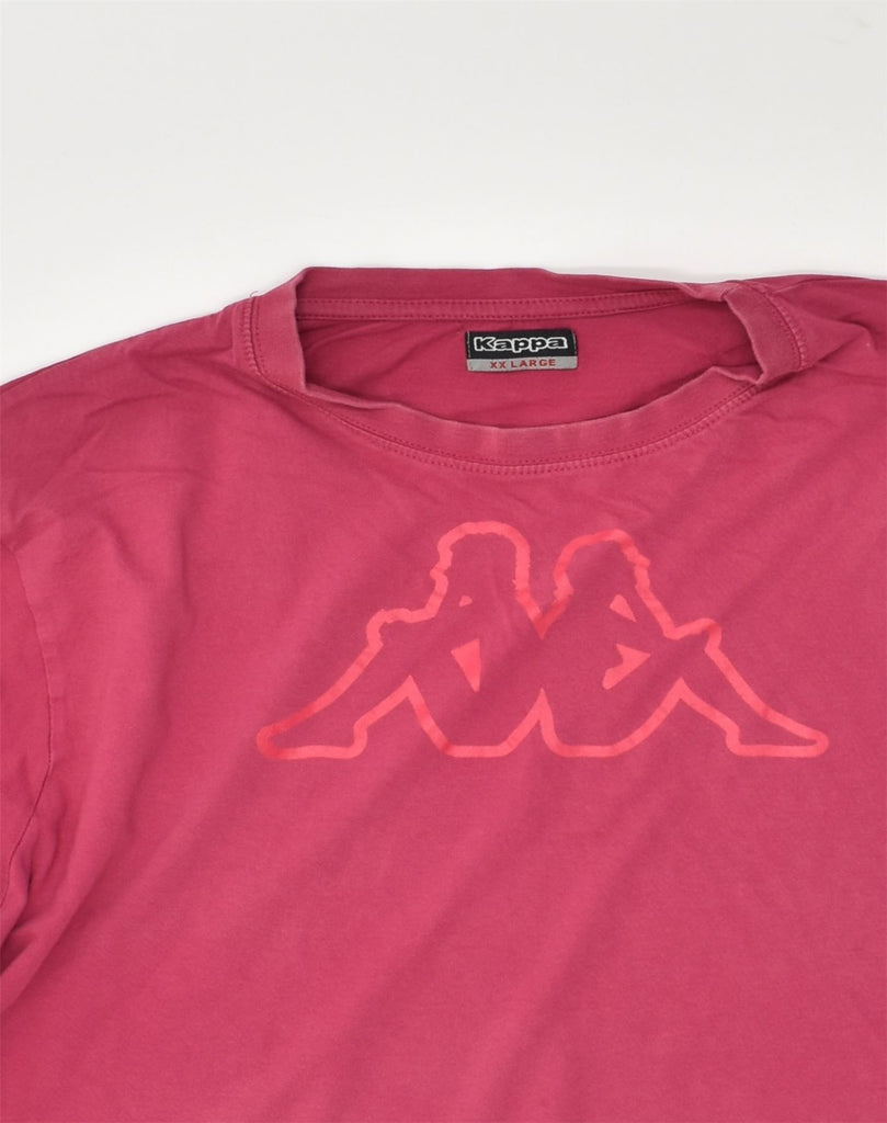 KAPPA Mens Graphic T-Shirt Top 2XL Pink Cotton | Vintage Kappa | Thrift | Second-Hand Kappa | Used Clothing | Messina Hembry 