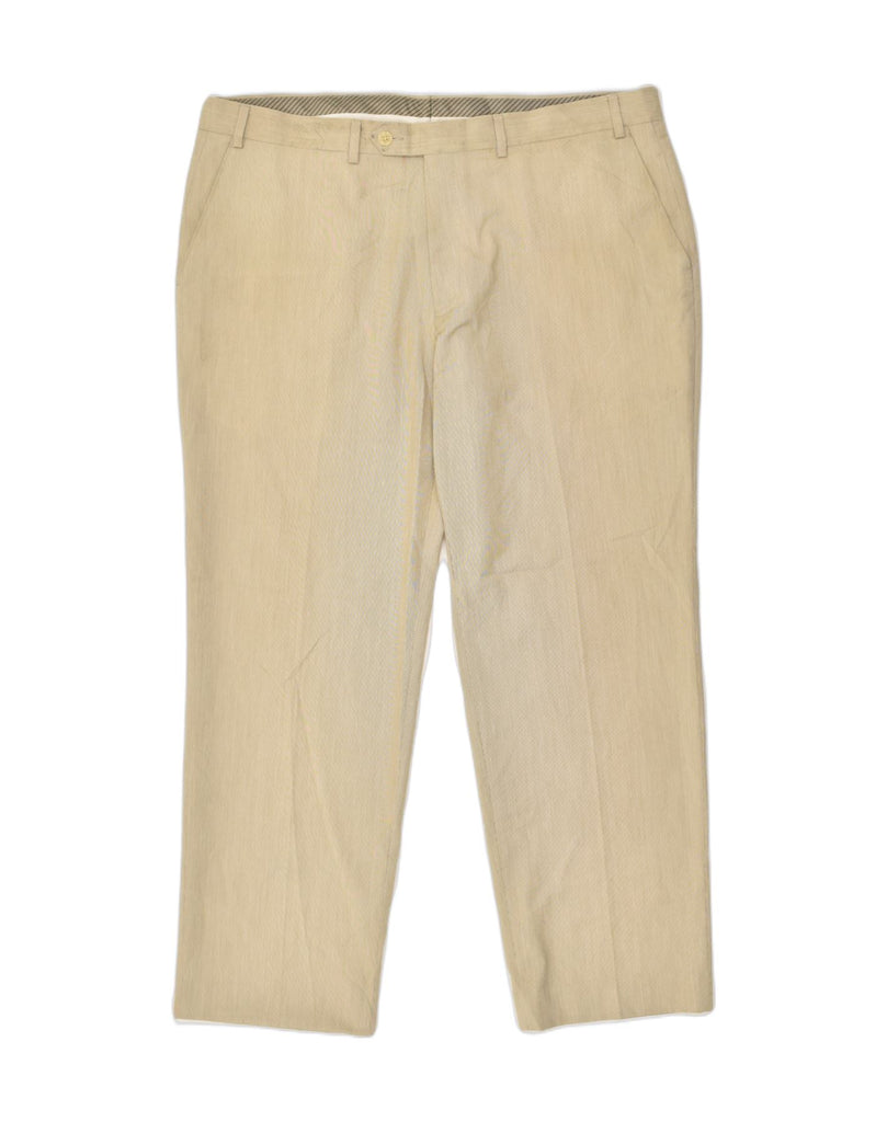 RALPH LAUREN Mens Slim Casual Trousers W40 L30 Beige Polyester | Vintage Ralph Lauren | Thrift | Second-Hand Ralph Lauren | Used Clothing | Messina Hembry 