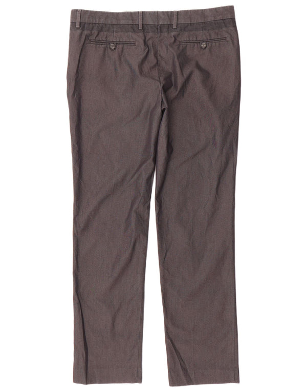 Zara Mens Slim Chino Trousers EU 46 XL W36 L32 Grey Cotton