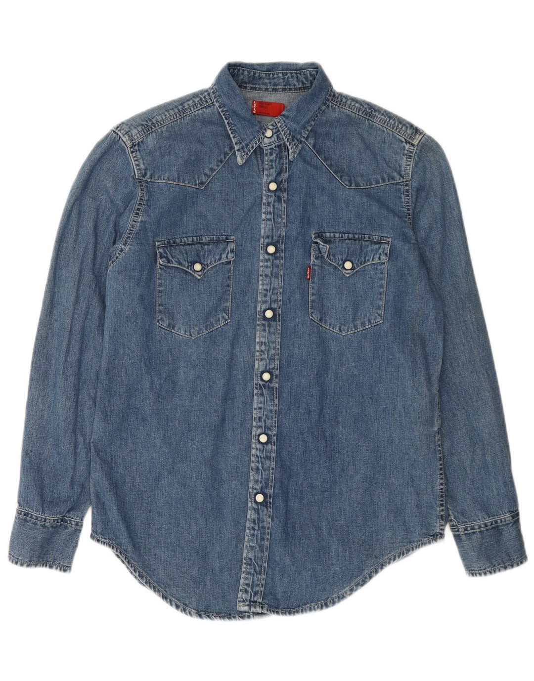 Levi's Mens Denim Shirt Small Blue Cotton