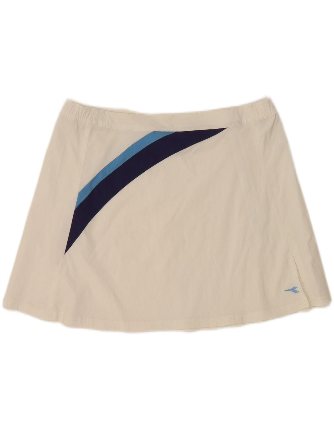 DIADORA Womens Tennis Skirt UK 14 Medium  White Polyester Vintage Diadora and Second-Hand Diadora from Messina Hembry 