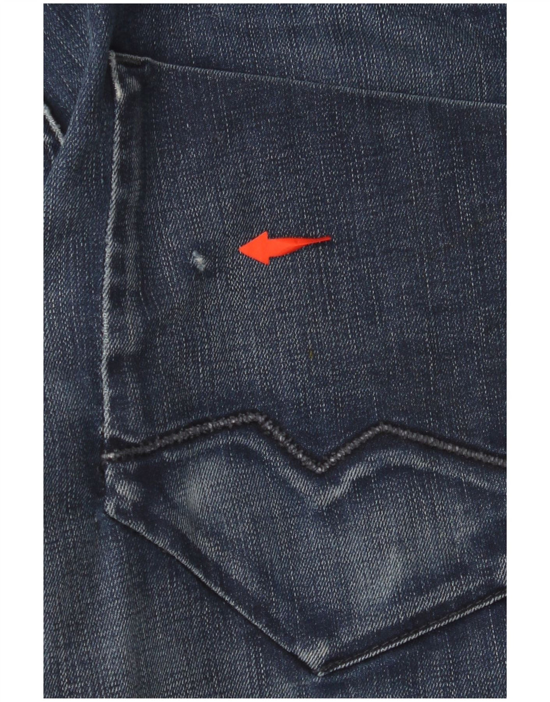 HUGO BOSS Mens Straight Jeans W34 L32 Navy Blue Cotton