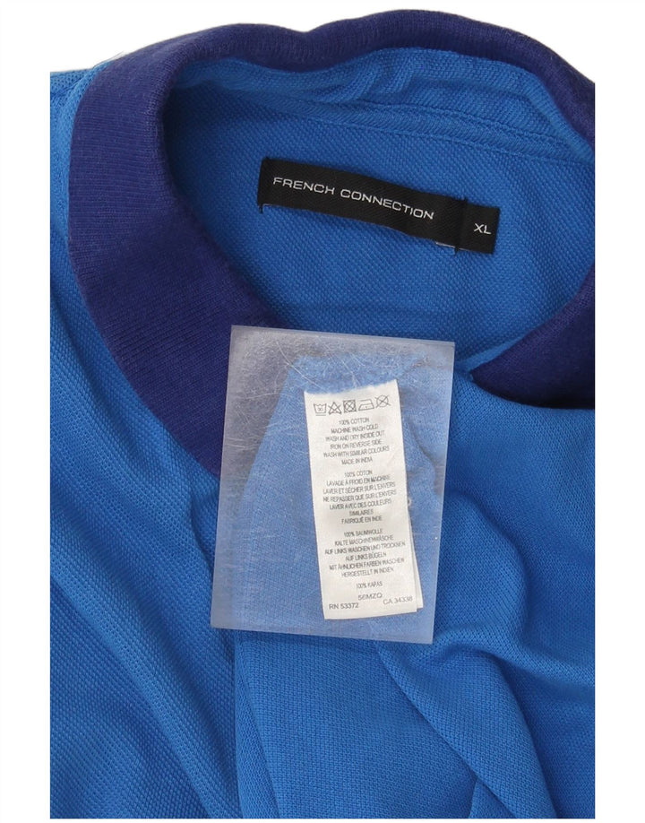 FRENCH CONNECTION Mens Polo Shirt XL Blue Cotton