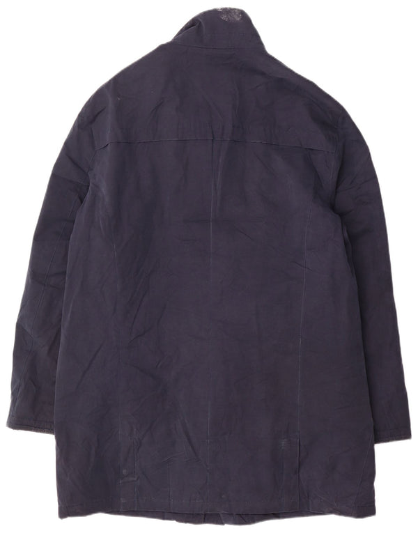 Marks & Spencer Mens Windbreaker Coat UK 38 Medium Navy Blue Cotton