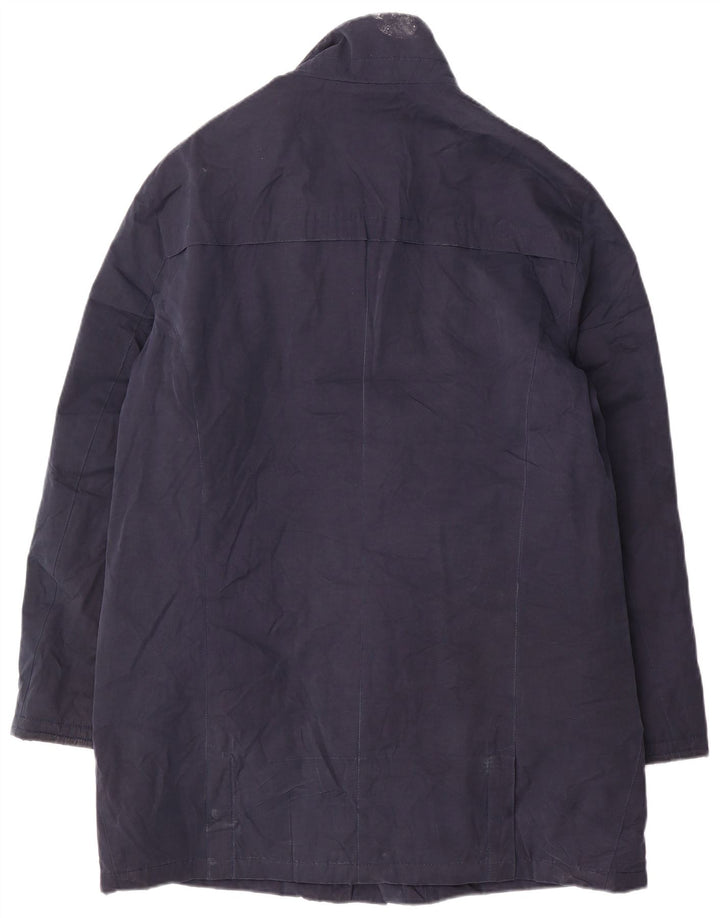 Marks & Spencer Mens Windbreaker Coat UK 38 Medium Navy Blue Cotton