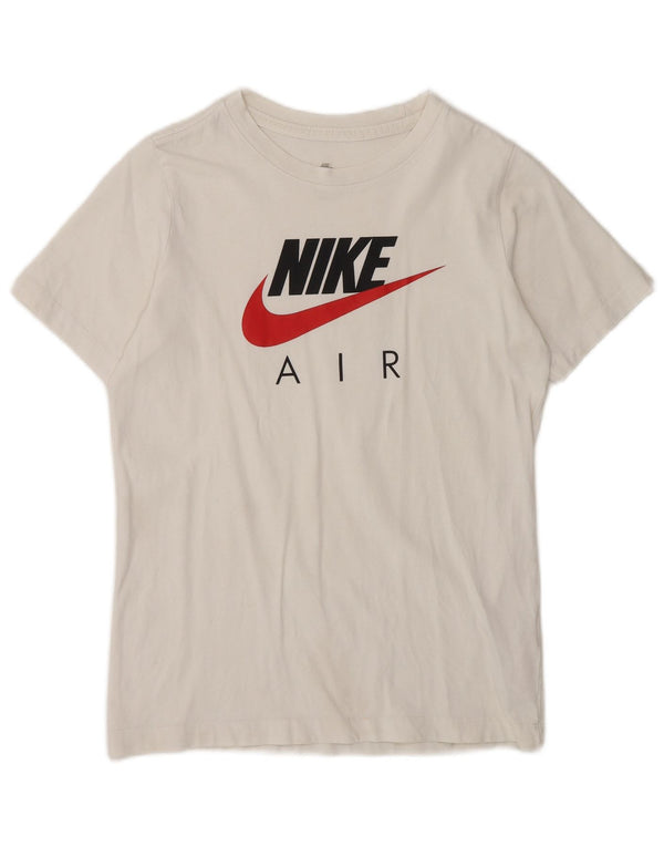 Nike Boys Graphic T-Shirt Top 12-13 Years Large White Cotton