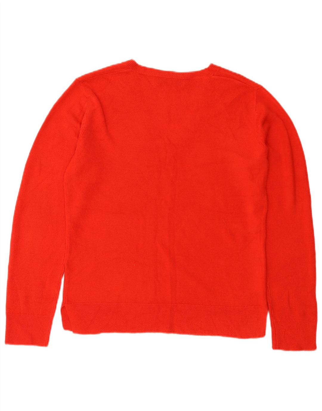Marks & Spencer Womens V-Neck Jumper Sweater UK 10 Small  Red Acrylic