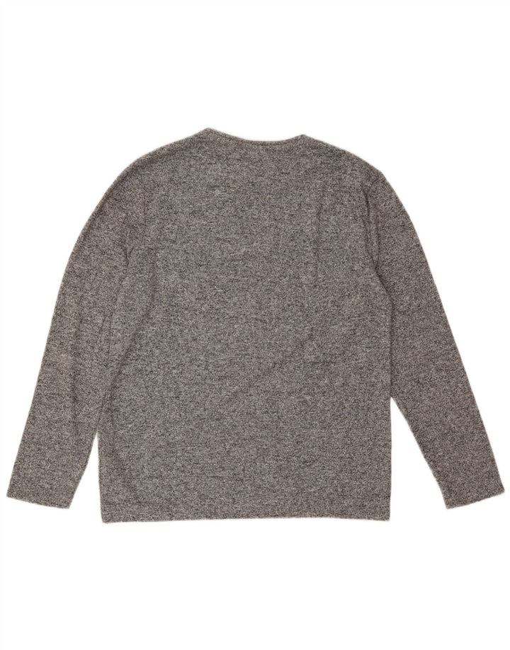 Zara Womens Crew Neck Jumper Sweater UK 16 Large Grey Polyester
