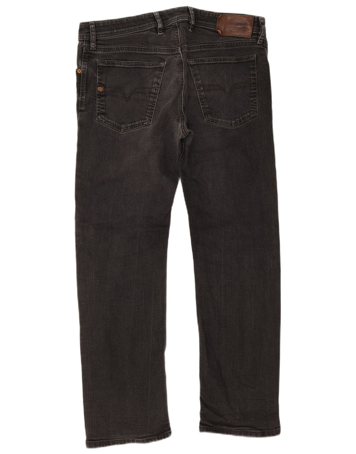 Diesel Mens Waykee Regular Straight Jeans W32 L30 Grey Cotton