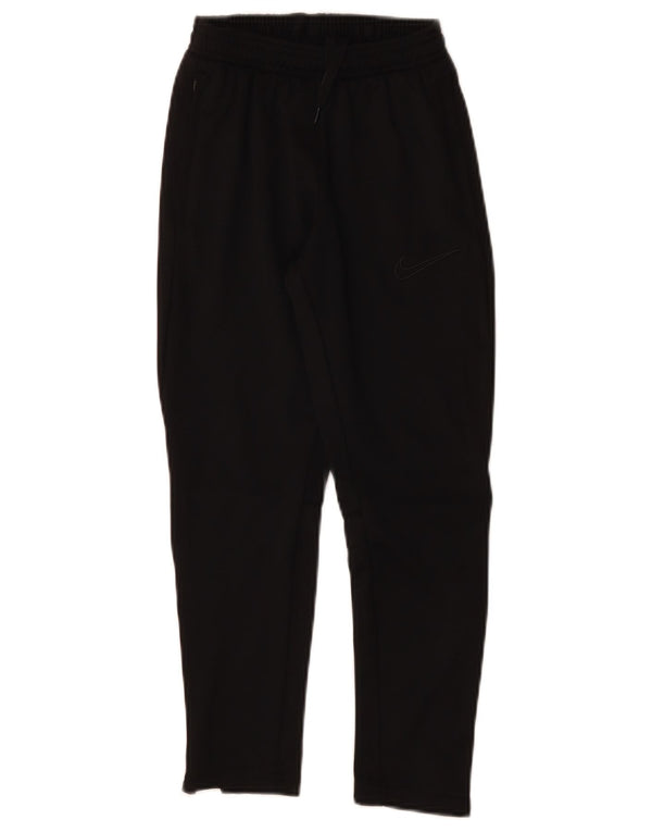 NIKE Boys Tracksuit Trousers 8-9 Years Small Black Polyester