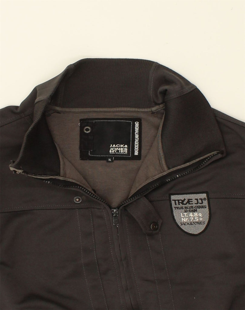 JACK & JONES Mens Graphic Bomber Jacket UK 42 XL Brown Cotton | Vintage Jack & Jones | Thrift | Second-Hand Jack & Jones | Used Clothing | Messina Hembry 