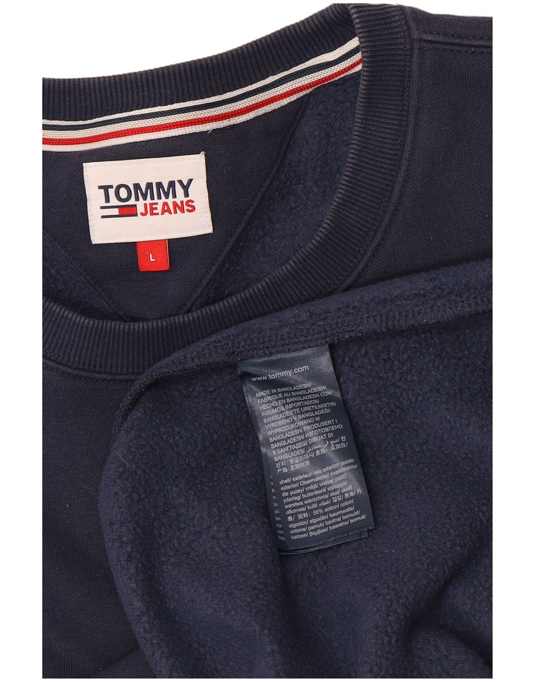 Tommy Hilfiger Mens Sweatshirt Jumper Large Navy Blue Cotton