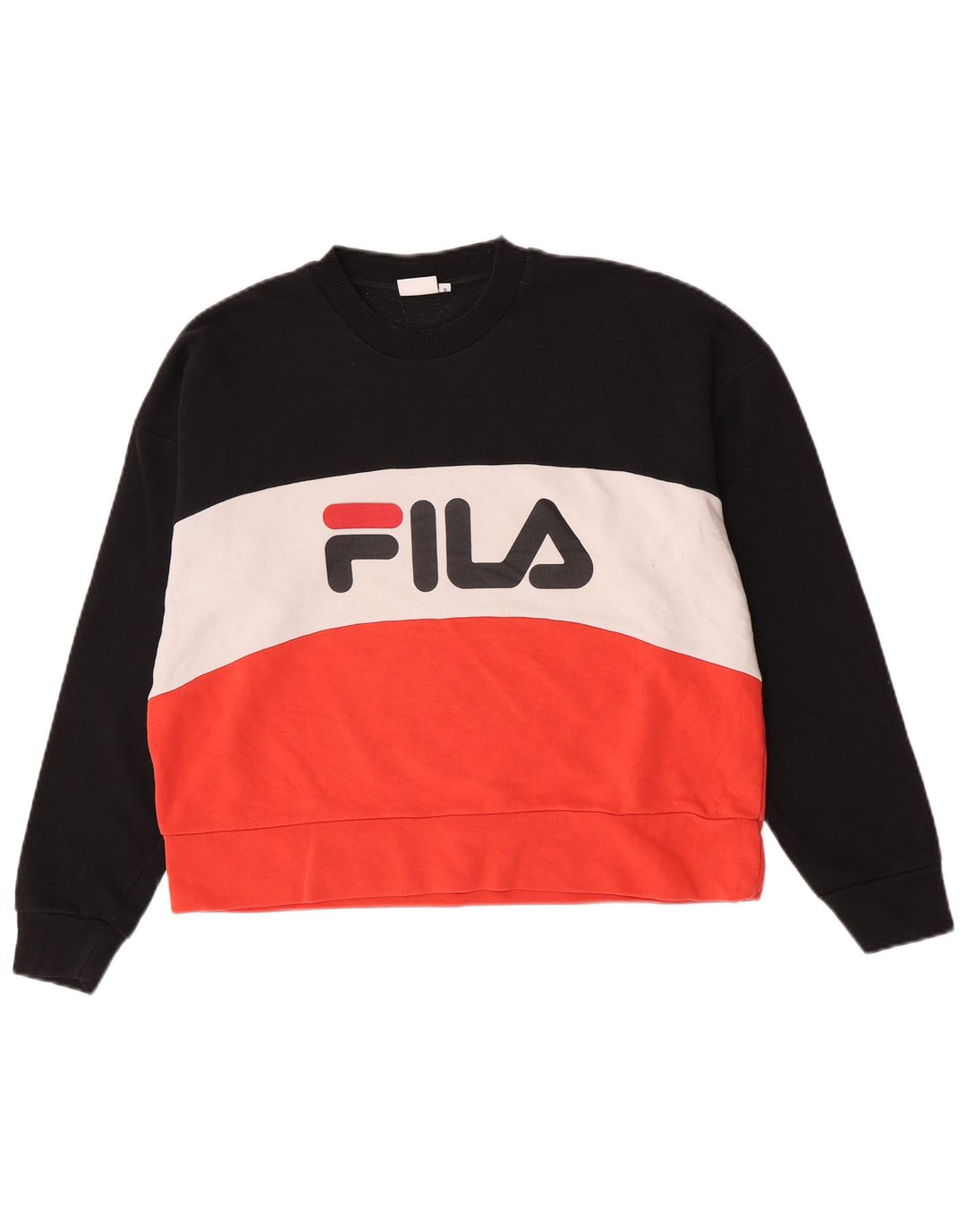 Fila Mens Graphic Sweatshirt Jumper Small Multicoloured Colourblock
