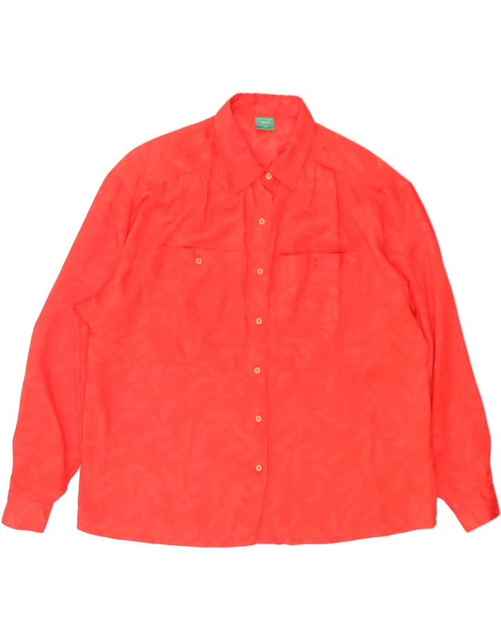 CANDA Womens Oversized Shirt Blouse EU 40 Medium Red Polyester Vintage Canda and Second-Hand Canda from Messina Hembry 