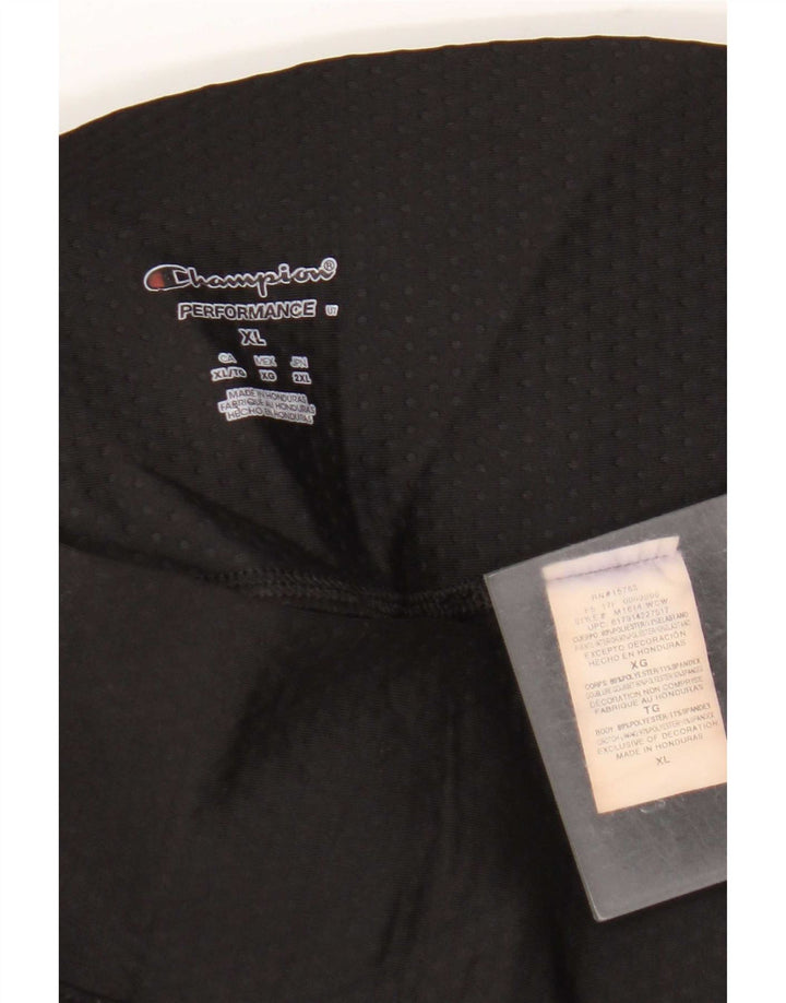 Champion Womens Leggings UK 18 XL Black Colourblock Polyester