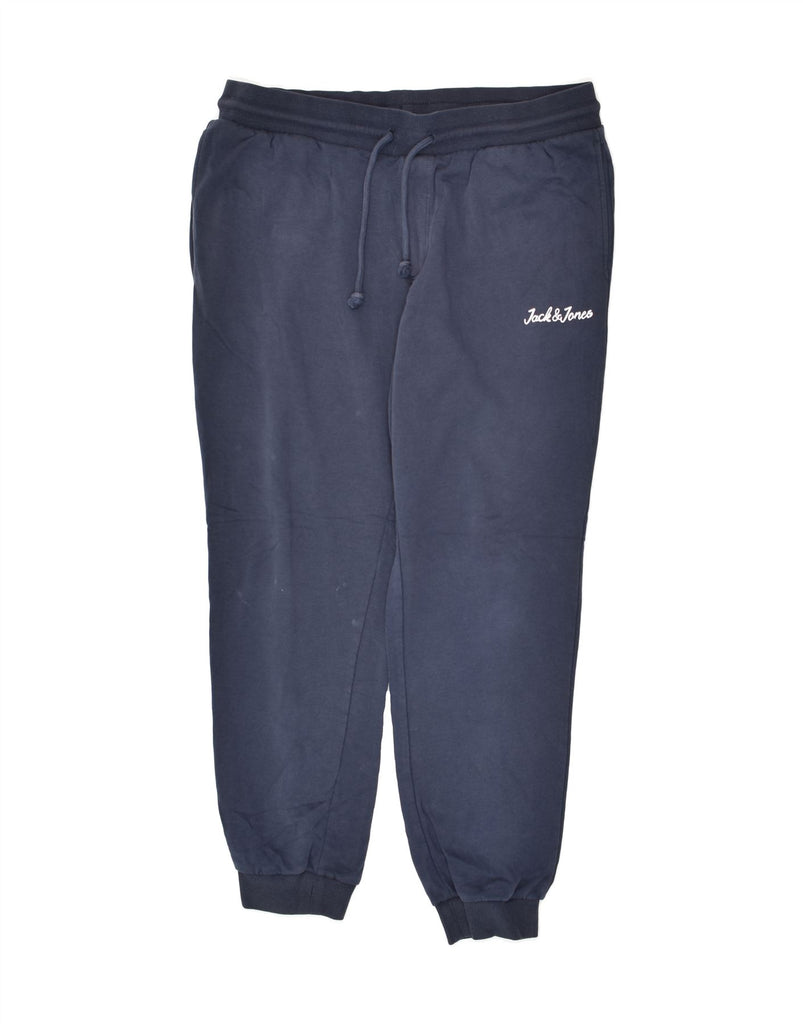 JACK & JONES Mens Tracksuit Trousers Joggers XL Navy Blue Cotton | Vintage Jack & Jones | Thrift | Second-Hand Jack & Jones | Used Clothing | Messina Hembry 