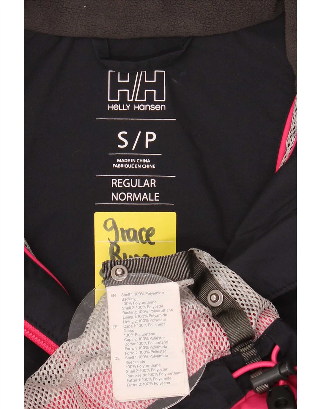 Helly Hansen Womens Hooded Ski Jacket UK 10 Small Navy Blue Colourblock