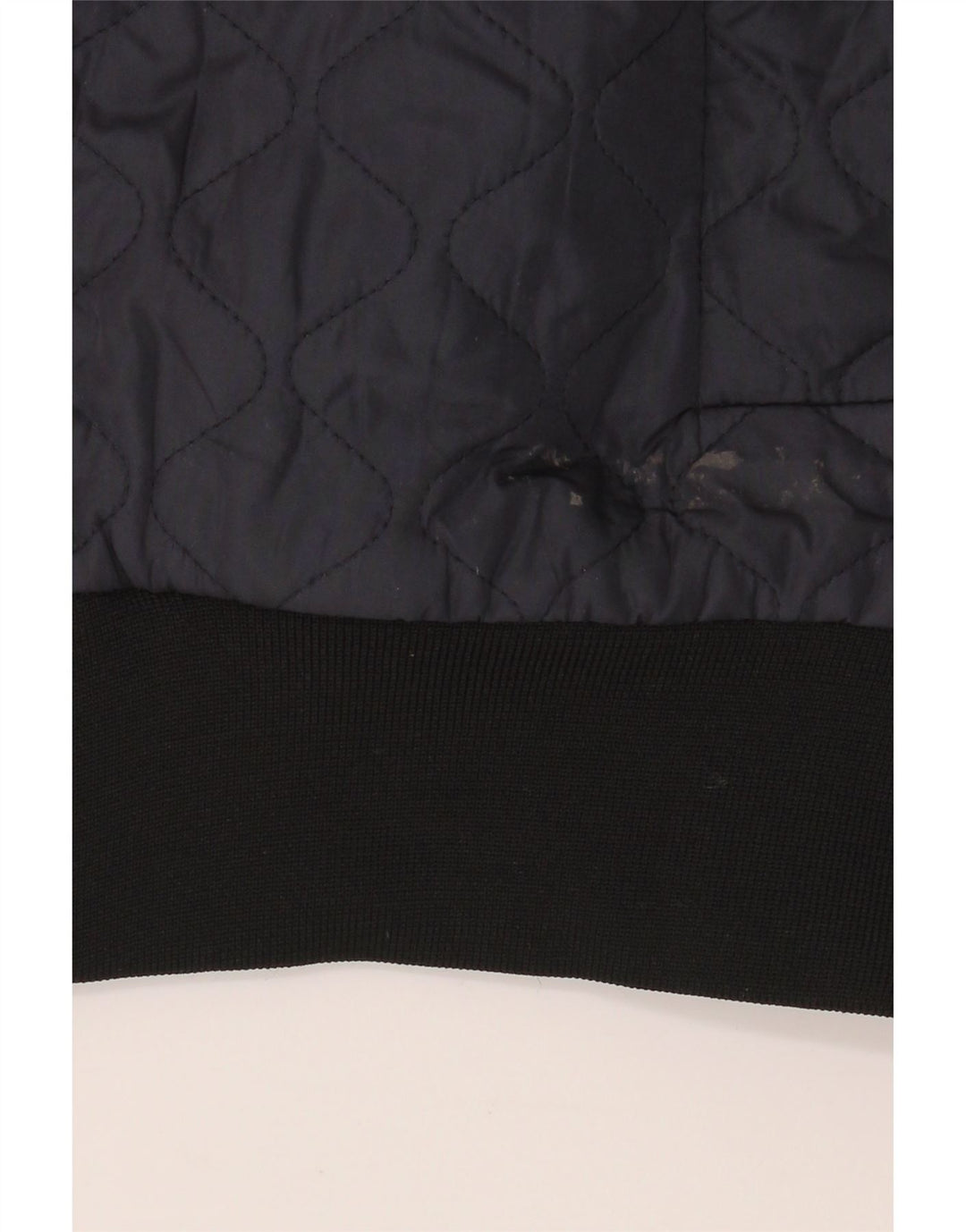 Zara Womens Crop Quilted Jacket UK 10 Small Navy Blue