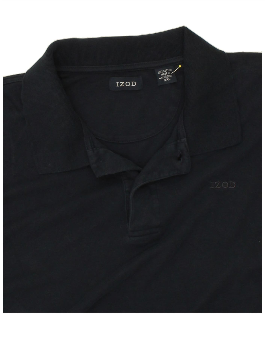 IZOD Mens Polo Shirt 2XL Navy Blue Vintage Izod and Second-Hand Izod from Messina Hembry 