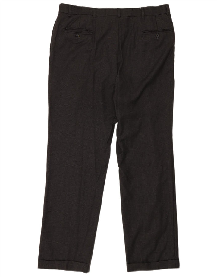 NAUTICA Mens Pegged Suit Trousers W38 L32 Grey Check Wool