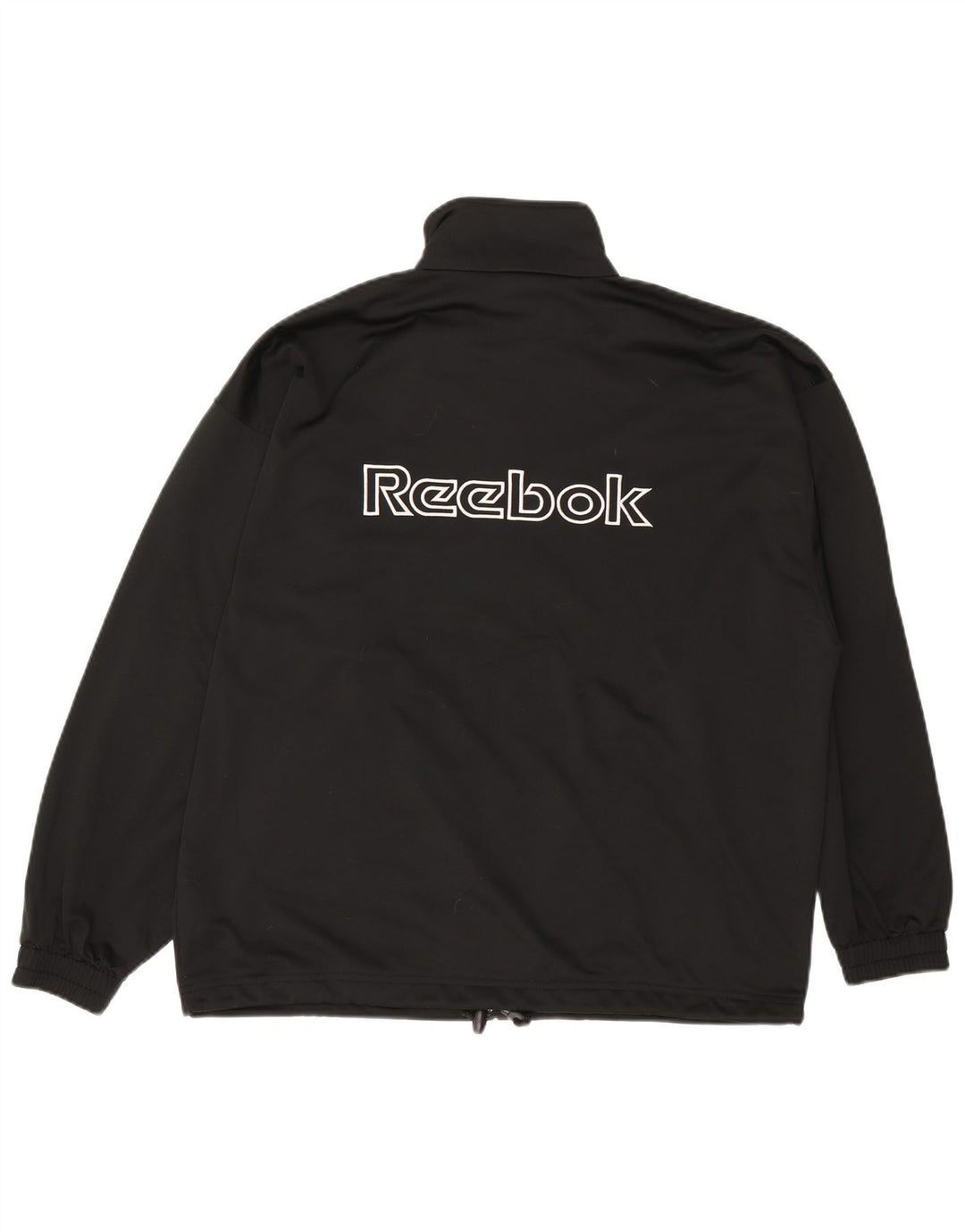 Reebok Mens Graphic Loose Fit Tracksuit Top Jacket Small Black Polyester