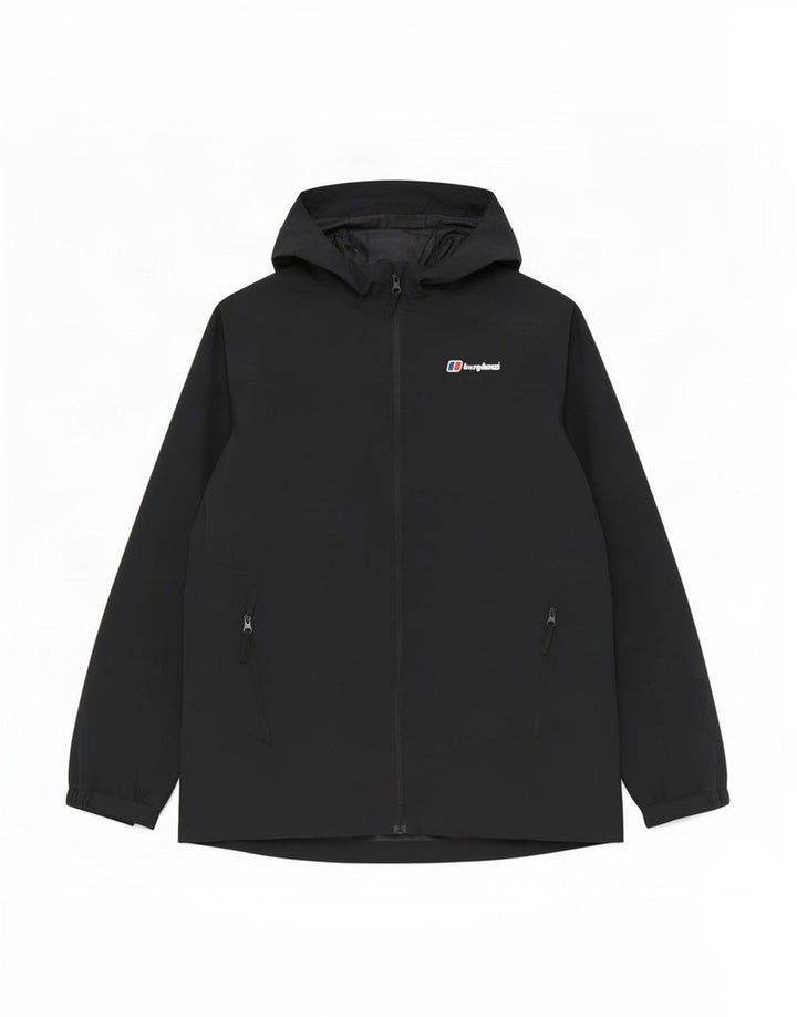 Berghaus Boys Hooded Rain Jacket 12-13 Years Black Polyamide