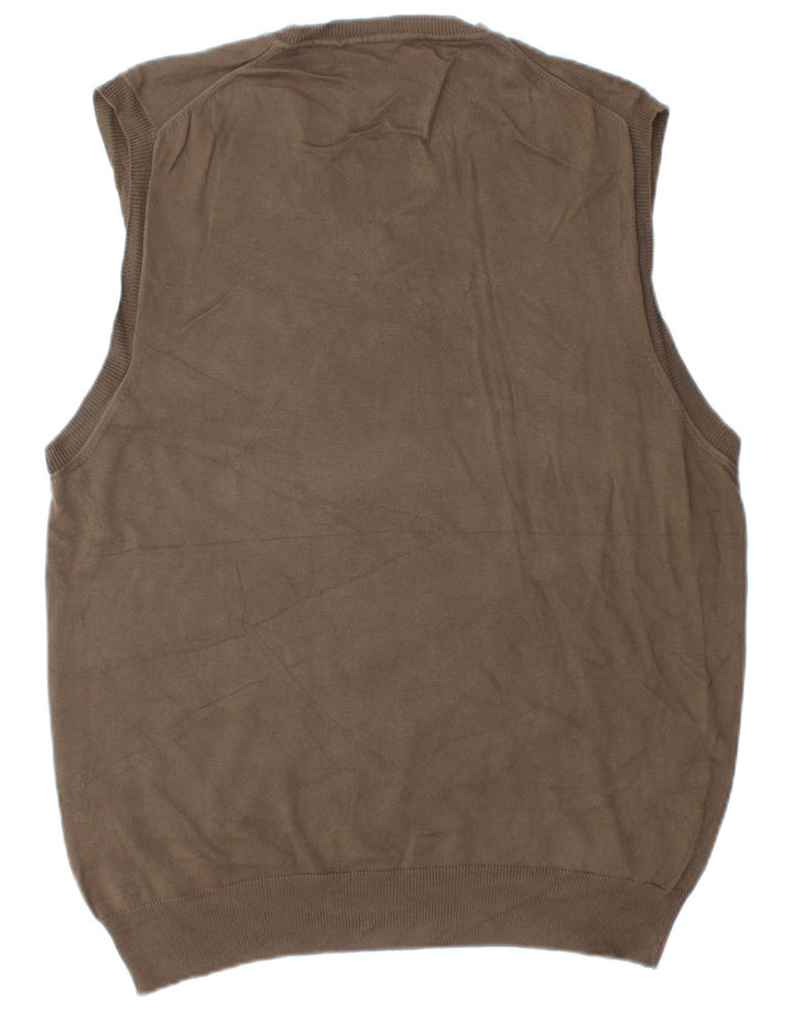 Marlboro Classics Mens Vest Tank Top Large Brown Cotton