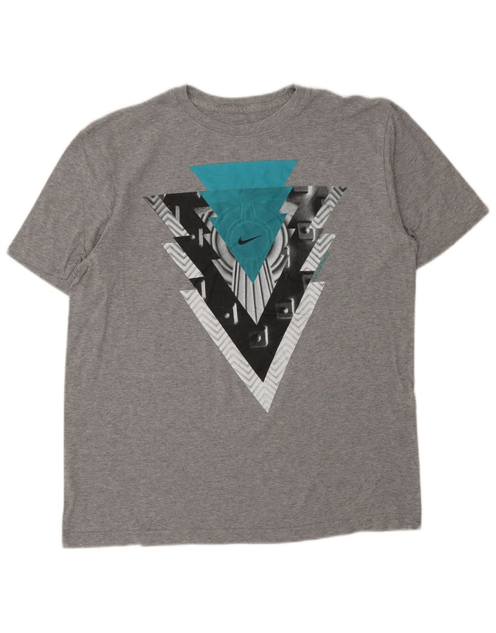 NIKE Mens Graphic T-Shirt Top Medium Grey