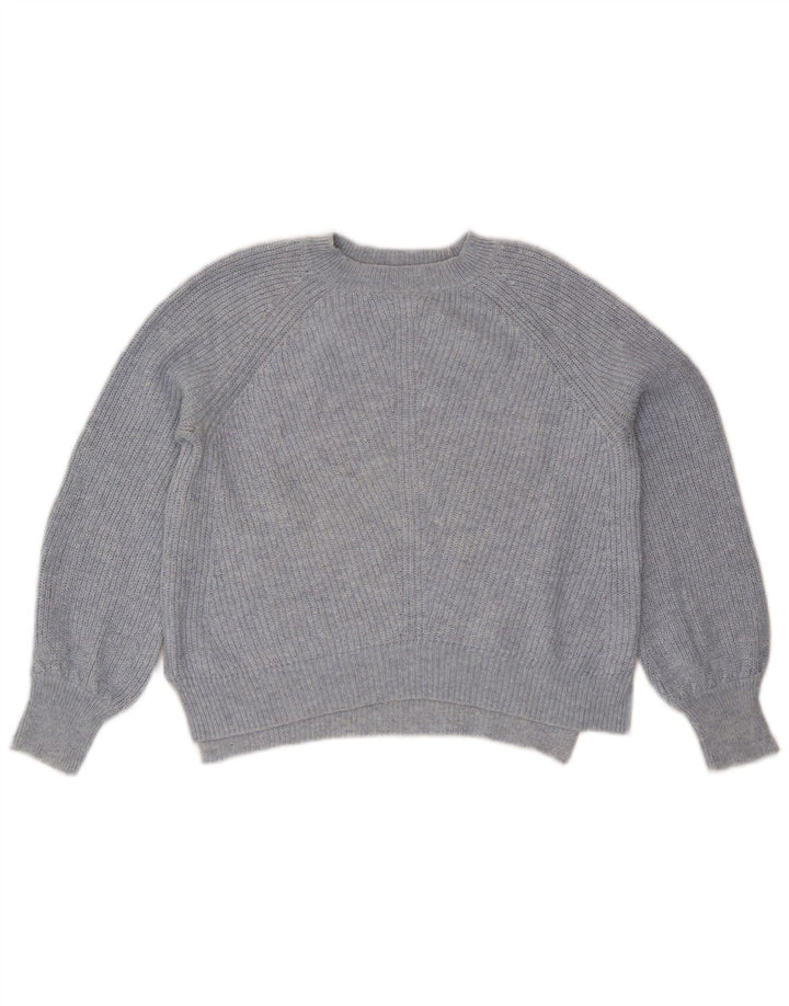 Marks & Spencer Womens Oversized Crew Neck Jumper Sweater UK 10 Small Blue