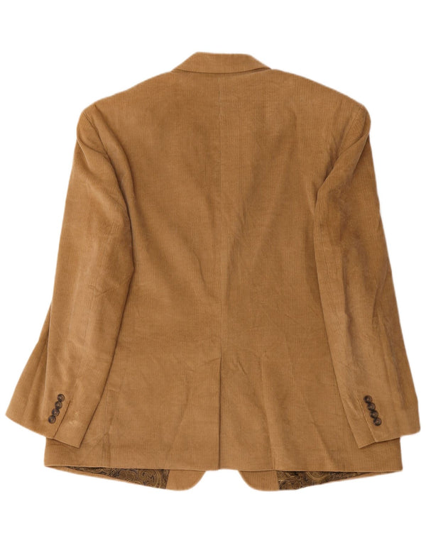 Chaps Mens 2 Button Corduroy Blazer Jacket IT 50 Large Beige Cotton