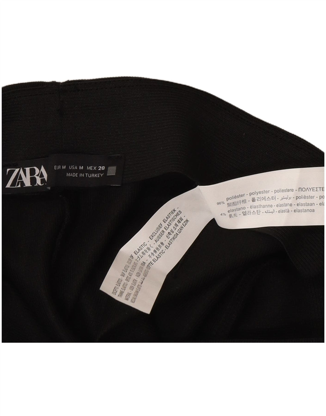 Zara Womens Flare Casual Trousers Medium W28 L28 Black Polyester