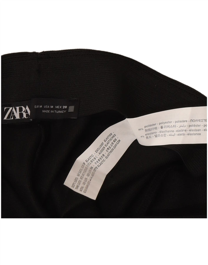 Zara Womens Flare Casual Trousers Medium W28 L28 Black Polyester