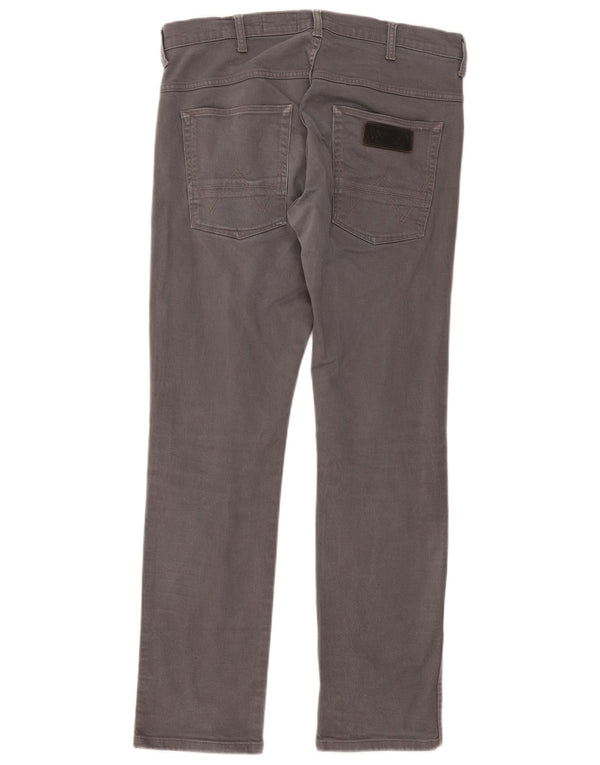 Wrangler Mens Spencer Slim Straight Jeans W32 L32 Grey Cotton