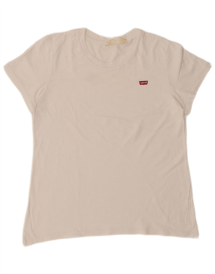 LEVI'S Womens T-Shirt Top UK 14 Medium White
