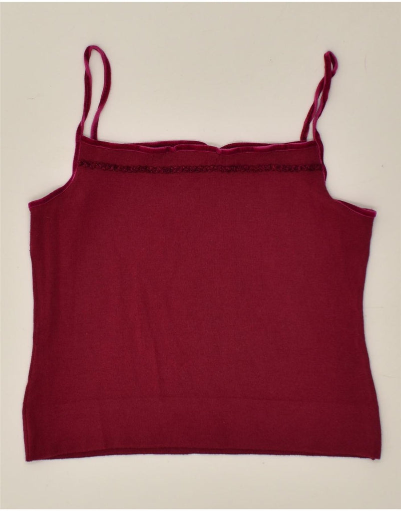 LIU JO Womens Cami Top UK 14 Large Burgundy | Vintage Liu Jo | Thrift | Second-Hand Liu Jo | Used Clothing | Messina Hembry 