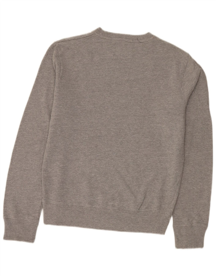 Jack & Jones Mens Graphic Sweatshirt Jumper Small Grey Cotton