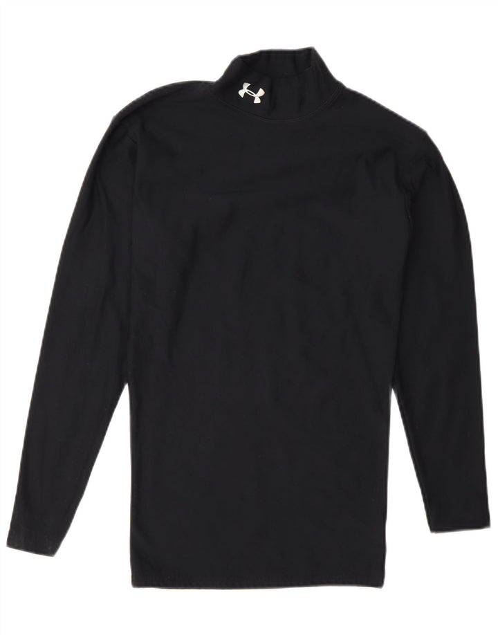 Under Armour Mens Cold Gear Top Long Sleeve Small Navy Blue Nylon