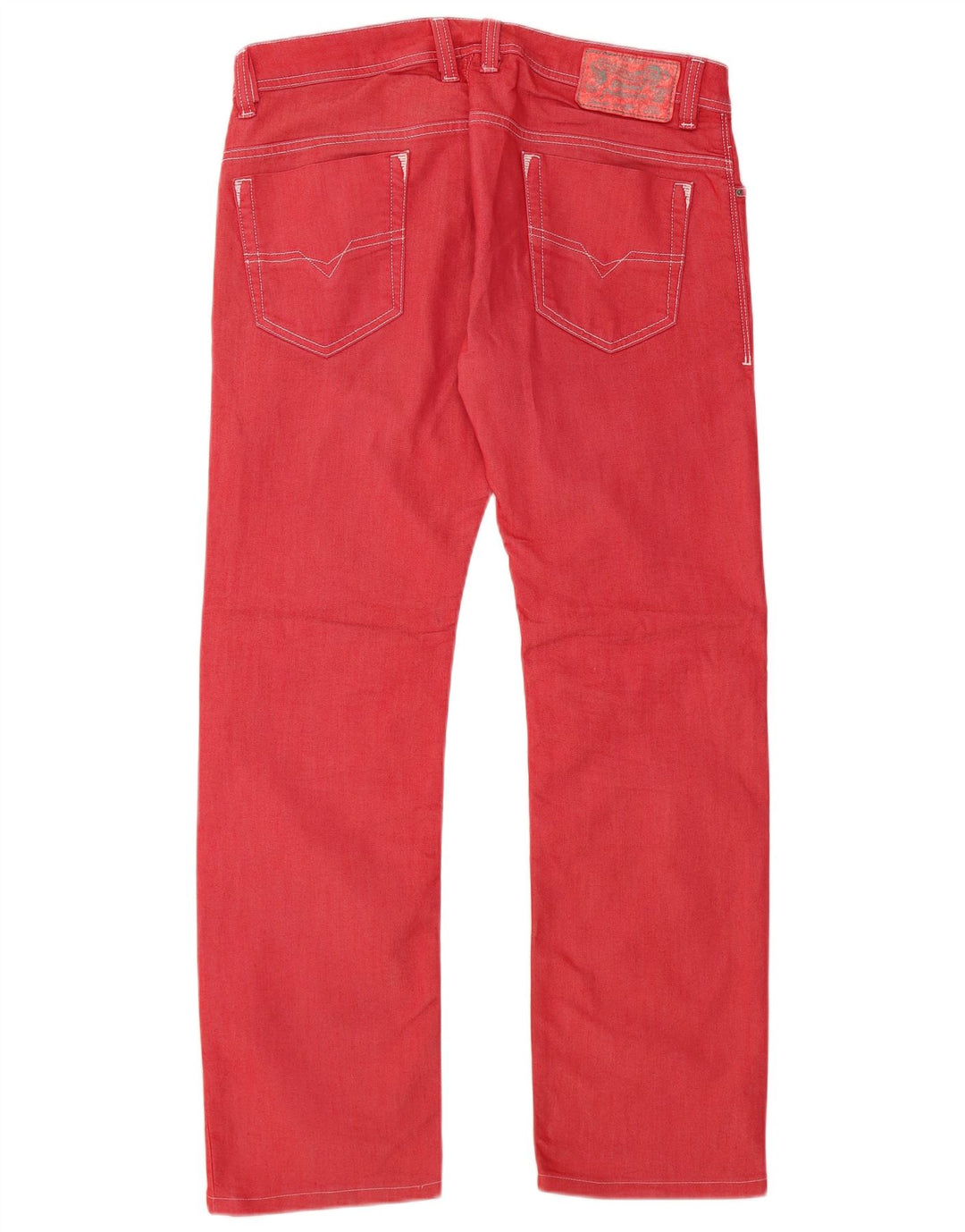 Diesel Mens Safado Straight Jeans W32 L29 Red Cotton