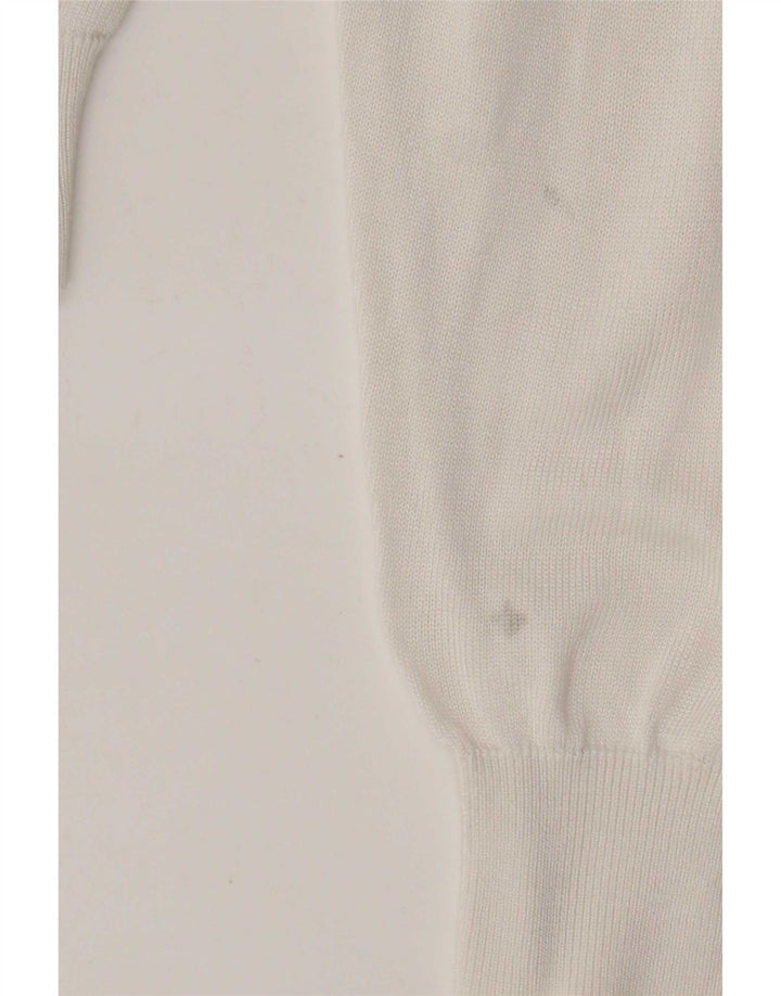 Trussardi Mens V-Neck Jumper Sweater XS White