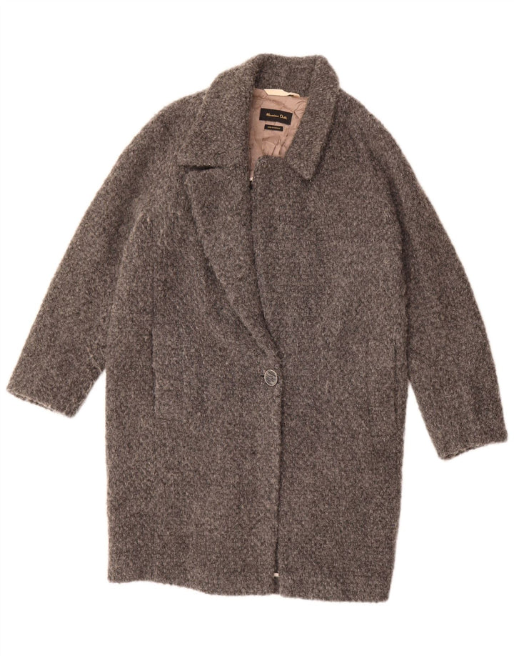 Massimo Dutti Womens Oversized Overcoat UK 10 Small Grey